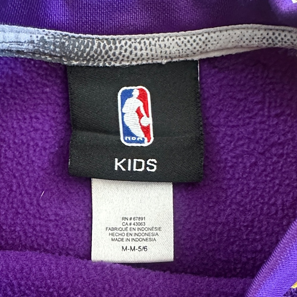 NBA Los Angeles Lakers Kids Purple and Yellow Crewneck Sweatshirt - Picture 2 of 4